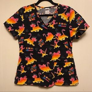 Disney Lion King Design Scrubs Shirt Top